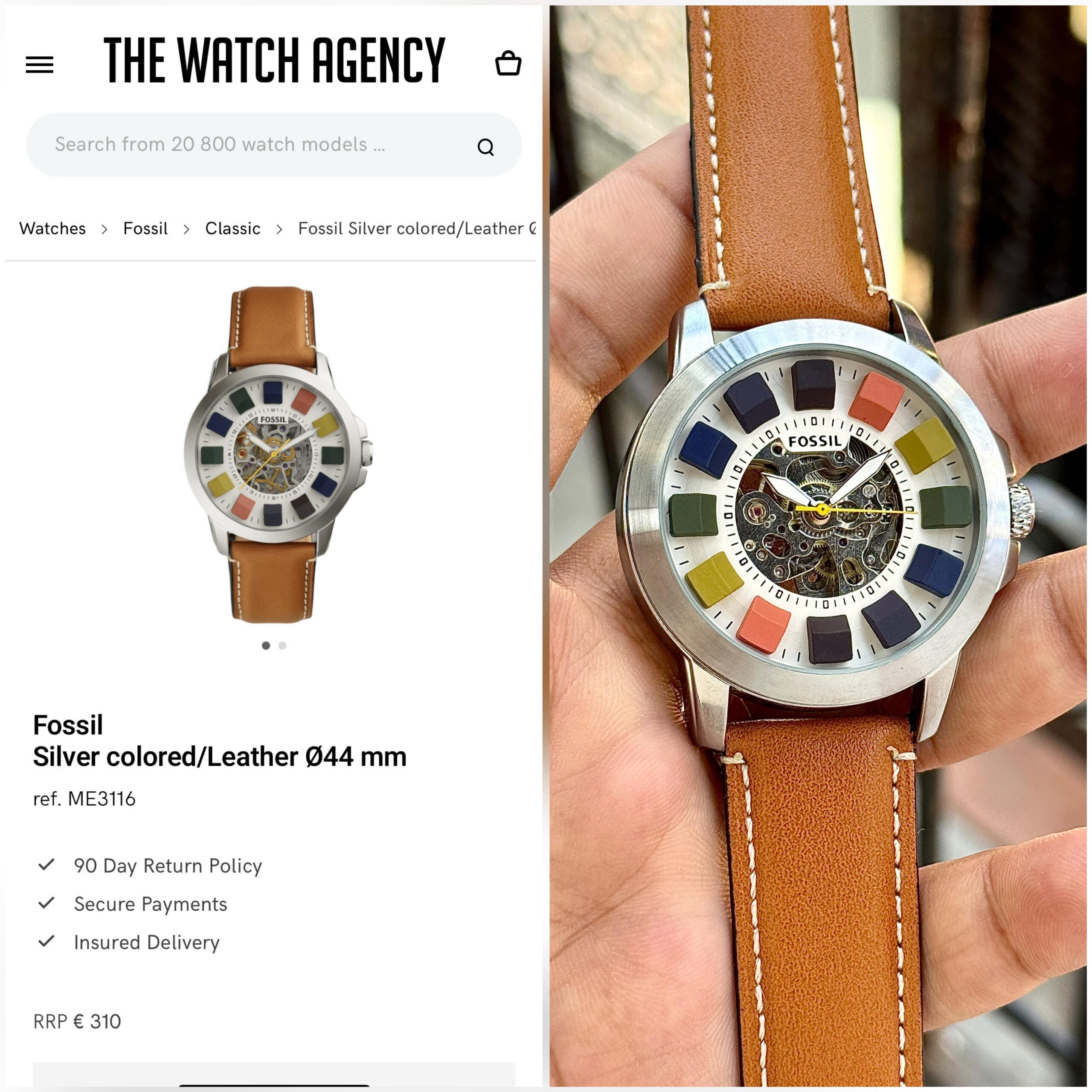 FOSSIL GRANT AUTOMATIC – MULTICOLOUR SKELETON DIAL STYLE - Image 5