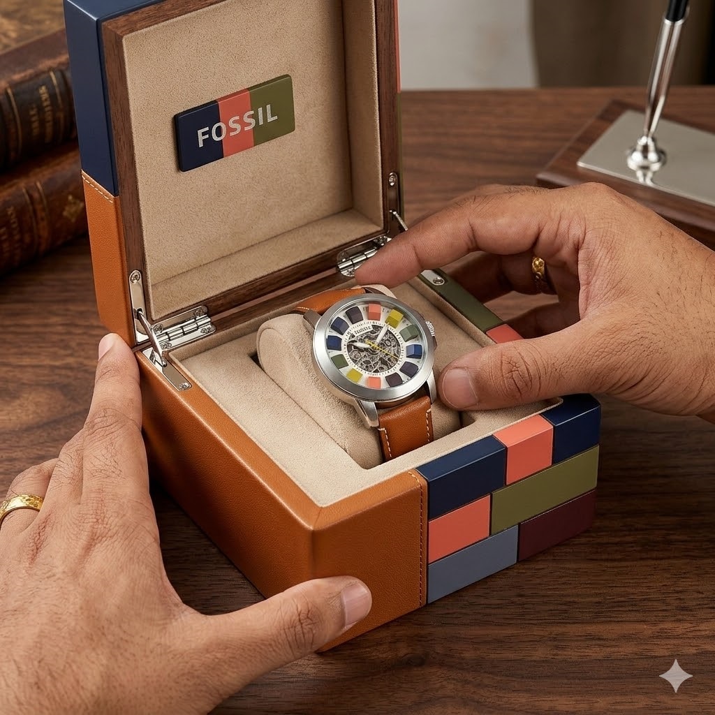 FOSSIL GRANT AUTOMATIC – MULTICOLOUR SKELETON DIAL STYLE